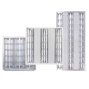 Hiện đại 4x14W văn phòng chiếu sáng lịch thi đấu đảo ngược louver phù hợp với T5 lưới đèn và huỳnh quang T5 Ống lõm loại - Product Image 2
