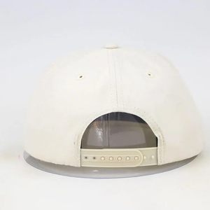 Casquette Snapback personnalisée blanche à 6 panneaux avec logo noir numéro 10 sur le panneau avant, unisexe, décontractée, en toile de coton, réglable - Product Image 3