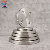 Bride aveugle en acier inoxydable PN16 DN25 DN32 DN50 DN65 304/316L RF, plaque aveugle forgée pour pipeline, DTC Company FL-PN16-011