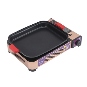 Réchaud à <span class=keywords><strong>gaz</strong></span> butane portable d'extérieur avec plaque de cuisson, coupe-vent, design simple, construction métallique - Product Image 4