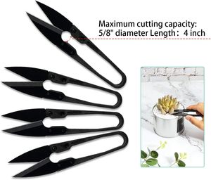 4" <b>Black</b> <b>Mini</b> Stainless Steel Cutter Thread Sewing Scissors Garden Pruning Shears Tailor Scissors for Sewing Crafting Art - Product Image 4