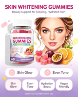 Gummies au collagène Glow Biotine pour éclaircir les cheveux, la peau et les ongles, complément beauté végétalien pour adultes, blanchissant et antioxydant