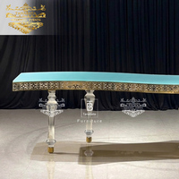 Mesas de Comedor Modernas para Bodas, con Cubierta de Vidrio Espejo, Patas de Acrílico, Ovaladas, para Banquetes, Eventos, Hoteles y Exteriores