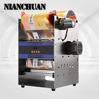Machine de scellage automatique de barquettes de table en acier inoxydable pour contenants alimentaires, boîtes à repas à emporter et bols à sauce