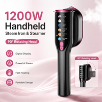 Fer à vapeur électrique de luxe portable 1200W avec affichage numérique, protection anti-brûlure à sec, garantie 1 an