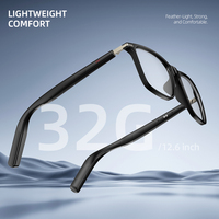 Lunettes de soleil audio intelligentes TR90 à IA, branches ultra-minces, étanches IP68, à oreille ouverte, verres anti-lumière bleue, appels HD, commande tactile