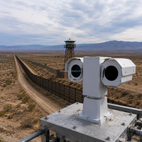 Caméra PTZ de surveillance thermique EO/IR longue portée montée sur remorque pour la sécurité des corridors de frontière