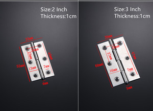 Đồ trang sức bằng gỗ Hộp quà tặng bản lề nhỏ phẳng thép không gỉ cửa tủ đồ nội thất mỏng gấp carton hiện đại nhỏ bản lề 37x38 - Product Image 5