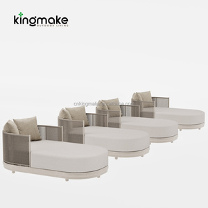 Chaise longue de luxe moderne <span class=keywords><strong>en</strong></span> corde tressée pour extérieur, lit de <span class=keywords><strong>soleil</strong></span> imperméable, transat de jardin, canapé pour hôtel et bord de piscine - Product Image 3