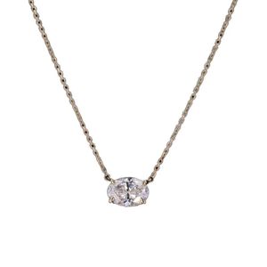 Xinfly HPHT CVD Lab Grown 1CT Oval Cut Diamond Pendant <b>Necklace</b> with 18k Gold IGI Certified - Product Image 1