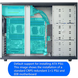 ZhenLoong boîtier tour complète 10 baies <span class=keywords><strong>disque</strong></span> <span class=keywords><strong>dur</strong></span> SATA <span class=keywords><strong>NAS</strong></span> serveur stockage station de travail châssis prise en charge ITX MATX ATX EATX MB - Product Image 6