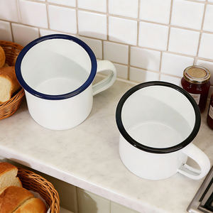 Taza <span class=keywords><strong>de</strong></span> Esmalte para Sublimación DIY, Borde Colorido, Acero Inoxidable, 6 Opciones <span class=keywords><strong>de</strong></span> Color, Taza <span class=keywords><strong>de</strong></span> Regalo Conmemorativa Personalizada con Foto - Product Image 4