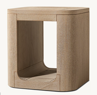 OSLO Table basse carrée américaine simple en bois massif Meubles de salon Table d'appoint d'angle Hôtel Villa Table à thé personnalisée
