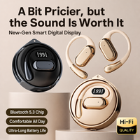Earbud Bluetooth Open Ear Grosir, Headset Olahraga Nirkabel dengan Penerjemah AI, Daya Tahan Baterai Lama, Tahan Air, OEM ODM