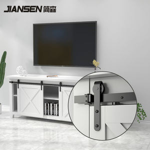 Kit de quincaillerie pour <span class=keywords><strong>porte</strong></span> de grange <span class=keywords><strong>coulissante</strong></span> en bois rustique noir courbé droit de 2,5 à 10 pieds, <span class=keywords><strong>rail</strong></span> de <span class=keywords><strong>porte</strong></span> de <span class=keywords><strong>placard</strong></span> intérieur - Product Image 3