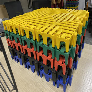 2023 nouveaux carreaux de garage revêtement de sol emboîté pvc pp carreaux de sol de garage en plastique caoutchouc pour sous-sol auto shop - Product Image 6