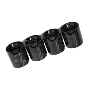 Punta de escape de acero inoxidable con apariencia de fibra de carbono real de alta calidad SQS, acabado liso de <span class=keywords><strong>1.5</strong></span> mm para M2 M3 M4 M5 M6 <span class=keywords><strong>Cooper</strong></span> M240i - Product Image 1