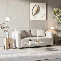Table d'appoint en acrylique transparente sur mesure, pliée à chaud, moderne, pour salon et décoration intérieure