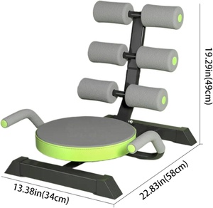 Appareil d'exercice abdominal multifonctionnel en acier avec roulettes réglables et durables pour sit-ups et remodelage corporel à domicile - Product Image 2