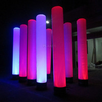 Tube lumineux gonflable géant coloré pour la décoration d'événements de fête, pilier gonflable LED à vendre