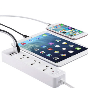 Nhà Máy Bán buôn <span class=keywords><strong>4</strong></span> cổng USB 3 Outlet chúng tôi tiêu chuẩn USB Power Strip 2m dây mở rộng - Product Image 4