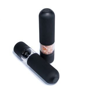 Moulin à épices électrique en plastique, un bouton, à piles, haut <span class=keywords><strong>de</strong></span> gamme, moulin à poivre et salière, ensemble <span class=keywords><strong>de</strong></span> cuisine <span class=keywords><strong>automatique</strong></span> - Product Image 3