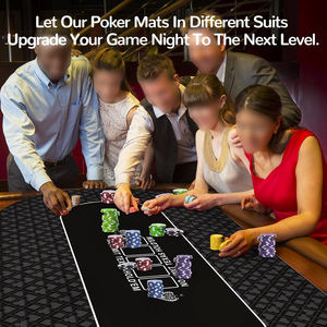 Impression par transfert thermique de logo personnalisé, tapis de table de <span class=keywords><strong>poker</strong></span> ovale carré en caoutchouc, Texas Hold'em, Blackjack, jeux de société, pliable automatiquement - Product Image 4