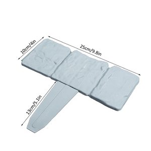 Bordo del bordo del giardino di vendita caldo, recinzione di <span class=keywords><strong>plastica</strong></span> effetto pietra fai da te letto di fiori decorativo grigio ad incastro prato all'aperto - Product Image 6
