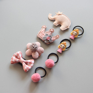8 pcs/lot bébé filles cheveux accessoires ensemble cadeau épingles à cheveux couronne nœud papillon enfants pinces à cheveux Q-2228 - Product Image 4