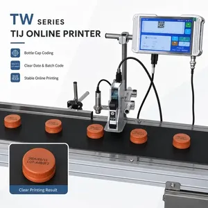 Imprimante jet d'encre industrielle en ligne, imprimante de marquage de codes par pulvérisation continue entièrement automatique pour chaîne de montage - Product Image 1