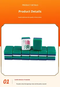 Tessere di Mahjong in Giada Verde Foresta Profonda dell'Artigiano, con Bordi Etnici Intricati per Collezionisti Esigenti - Product Image 4