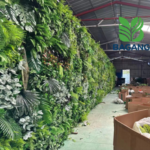Décoration murale de plantes vertes artificielles en soie plastique, haies de buis tropicales artificielles d'intérieur <span class=keywords><strong>pour</strong></span> mariage à domicile - Product Image 1