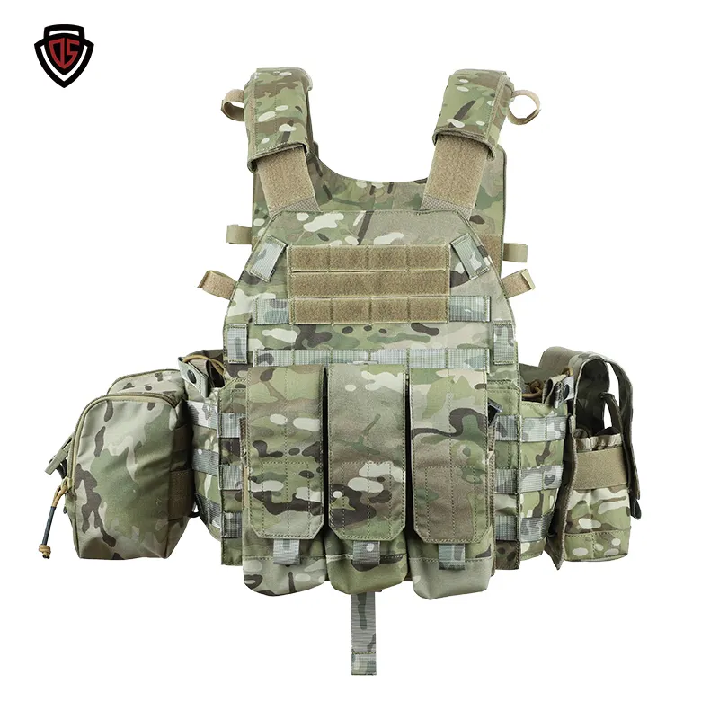 Double Safe Camouflage Multicam CP Multifunctional Outdoor Hunting Molle Protective Security Plate Carrier Tactical Camo Vest