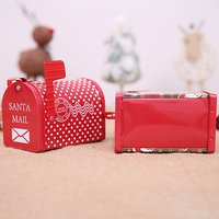 Buzón de hierro forjado de Navidad para niños, caja de dulces con dibujos animados, adornos, hojalata, nuevos productos