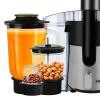 HALEY 3-in-1 Hoge Snelheid Centrifugale Sapcentrifuge Sappcentrifuge Roestvrij Staal Brede Vulopening Blenderbeker Gemakkelijk Reinigbaar CE OEM ODM