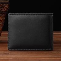 Dompet Kartu Kredit Kulit Domba Asli Lembut dengan Logo Kustom untuk Pria