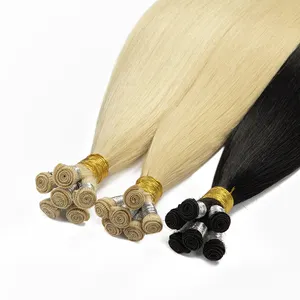 2022 new High quality natural hair hand tied weft in stock real human hair virgin hair for beauty women