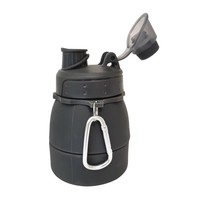 Bouteille d'eau pliable en silicone multicolores de 600 ml, sans BPA, écologique, pour les voyages en plein air et les sports