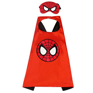 थोक कस्टम लोगो हेलोलीन सुपरहीरो कैप कोस्प्ले बच्चों के लिए हीरो क्लॉक के साथ सेट - Product Image 2