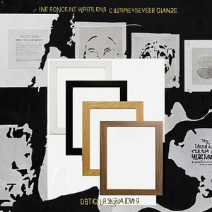 Handmade Eco-Friendly Walnut Color <b>Floating</b> Oil Painting Photo <b>Frame</b> Custom Size 35X50 cm for Home Decor Wall Hanging - Product Image 2