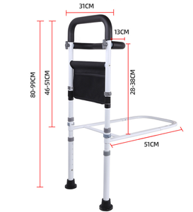 OLF Rail d'assistance de lit à double traverse ultra-haut pour adultes âgés Rail de sécurité réglable - Product Image 6
