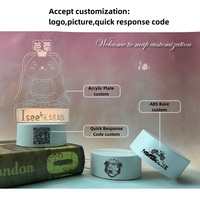 Tableau d'écriture lumineux LED effaçable en PVC, créatif, DIY, USB, impression UV 3 couleurs, produit promotionnel moderne pour la maison, vente en gros