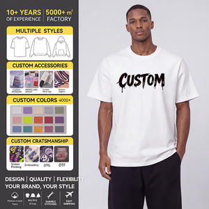 T-shirts en coton personnalisables As Colour, coupe ample, avec logo DIY, surdimensionnés 260 g/m², pour homme, idéal été, style sweat-shirt - Product Image 1