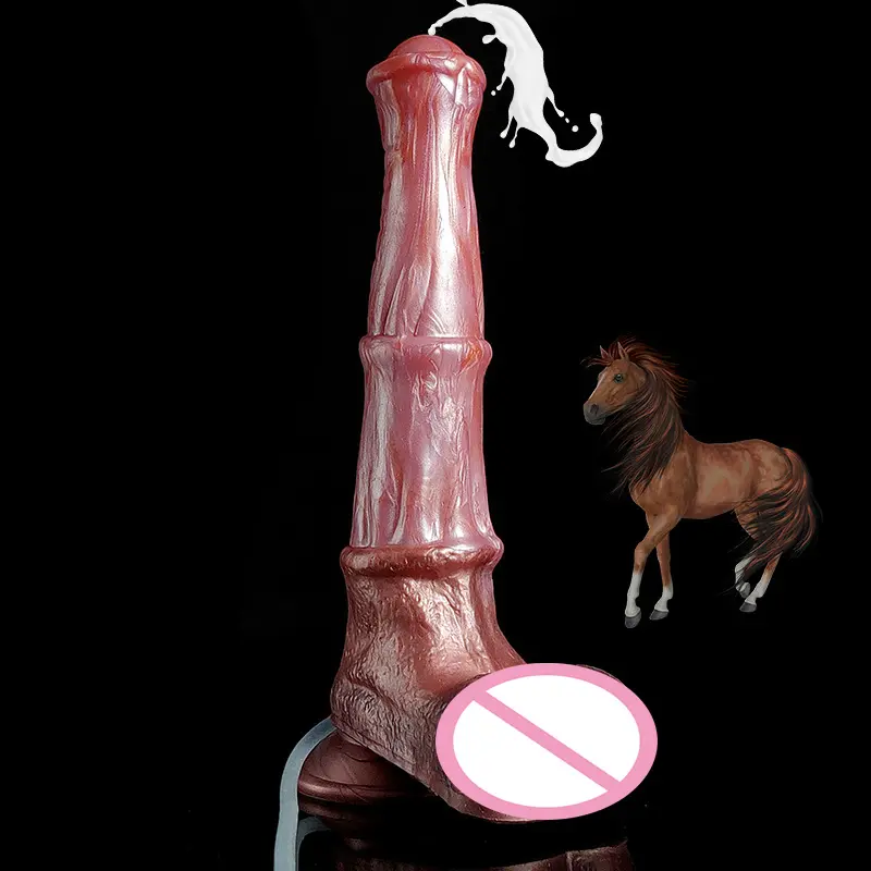 YOCY Realistic Horse Dildo Ejaculating Stimulate Adult Toy For Men Cock With Sucker Silicone Fantasy Animal Penis Sex Shop