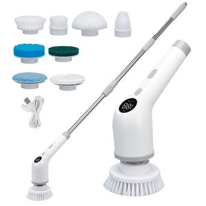 電動スピンスクラバー防水バスルーム360コードレスブラシロングハンドル8ヘッド交換用Cepillo Electrico De Limpieza - Product Image 5