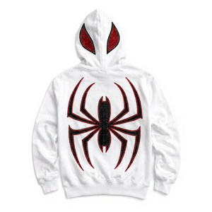 Sweat-shirt à capuche élégant pour homme avec strass, léger, respirant, anti-plis, décontracté, streetwear personnalisé, vente en gros - Product Image 1