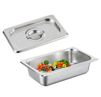 Ustensiles d'hôtel : Bac de cuisson en acier inoxydable pour buffet, bacs GN Gastronorm, récipient alimentaire, bac de drainage