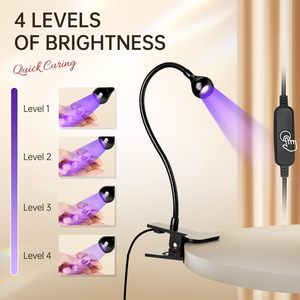 <span class=keywords><strong>Lampe</strong></span> à LED pour manucure, <span class=keywords><strong>lampe</strong></span> <span class=keywords><strong>de</strong></span> séchage pour vernis à ongles avec col <span class=keywords><strong>de</strong></span> cygne noir et <span class=keywords><strong>pince</strong></span> pour ongles en gel - Product Image 4