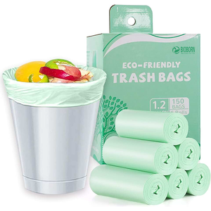 Sacs poubelles écologiques biodégradables, compostables, en plastique PBAT, avec soufflet, pour l'élimination des déchets domestiques et professionnels - Product Image 2