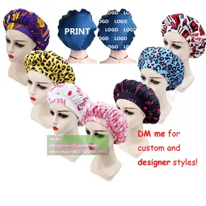 Mom liebhaber neue frauen seide bonnets haar satin designer bonnets individuelles logo bonnets für frauen